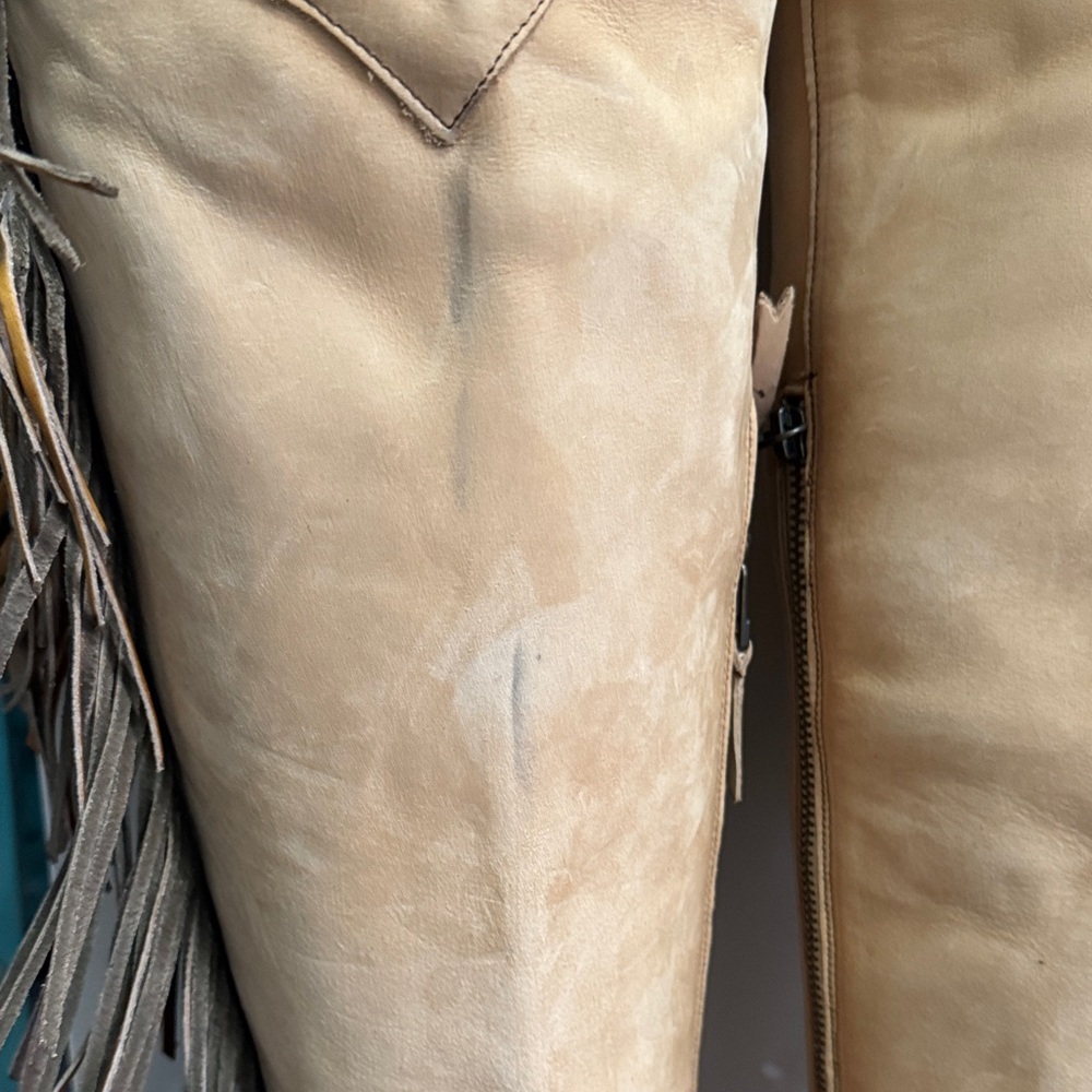 Gypsy Junkies tan fringe OTK BOOT - Picture 3 of 10